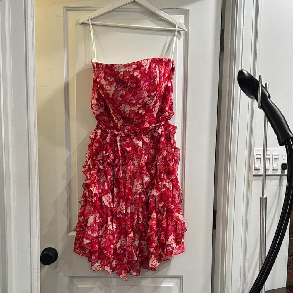 White House Black Market Red Floral Dress - Fits Size 12